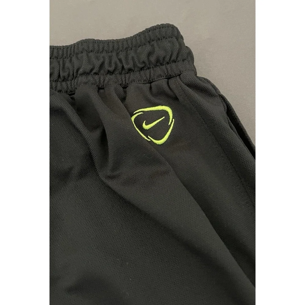Dri Fit Nike Athletic Pants Mens Size Medium Black Green Ankles Zip Drawstring